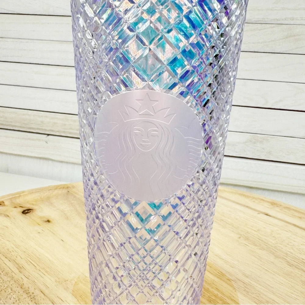Starbucks Unicorn Clear‎ Iridescent Jewel Cut Tumbler Cup Venti 24oz